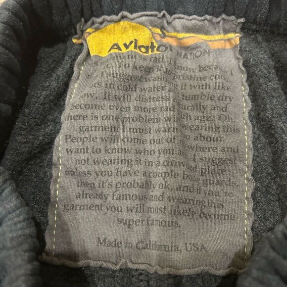 Aviator Nation Charcoal Rainbow Embroidered Sweatpants - Picture 6 of 7